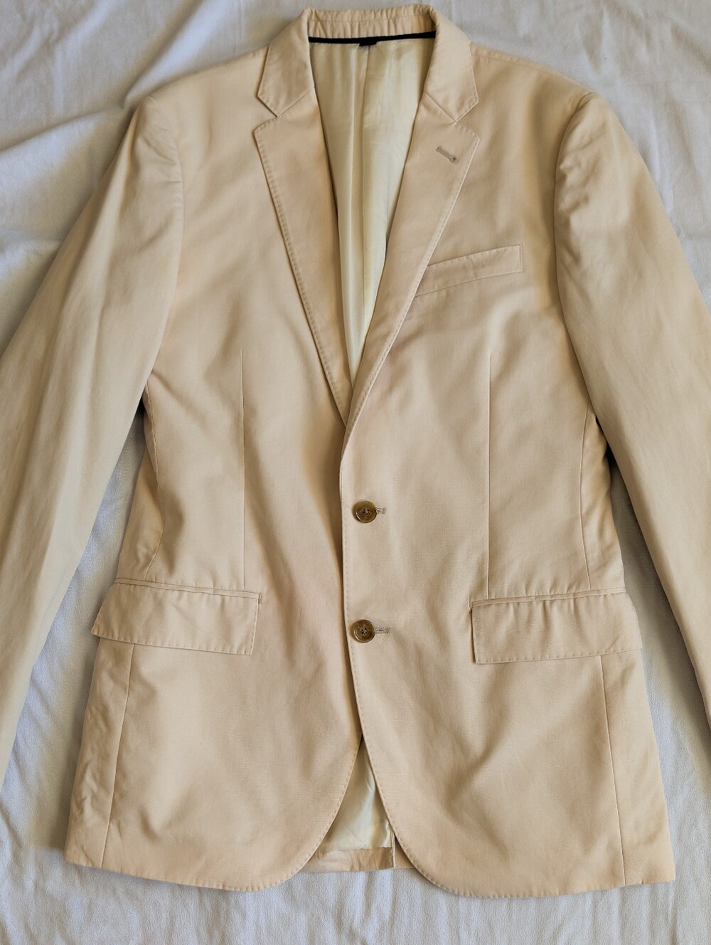 J.Crew Ludlow Blazer Italian Larusmiani Cotton Milano 1922 Men Sport Coat sz 36R